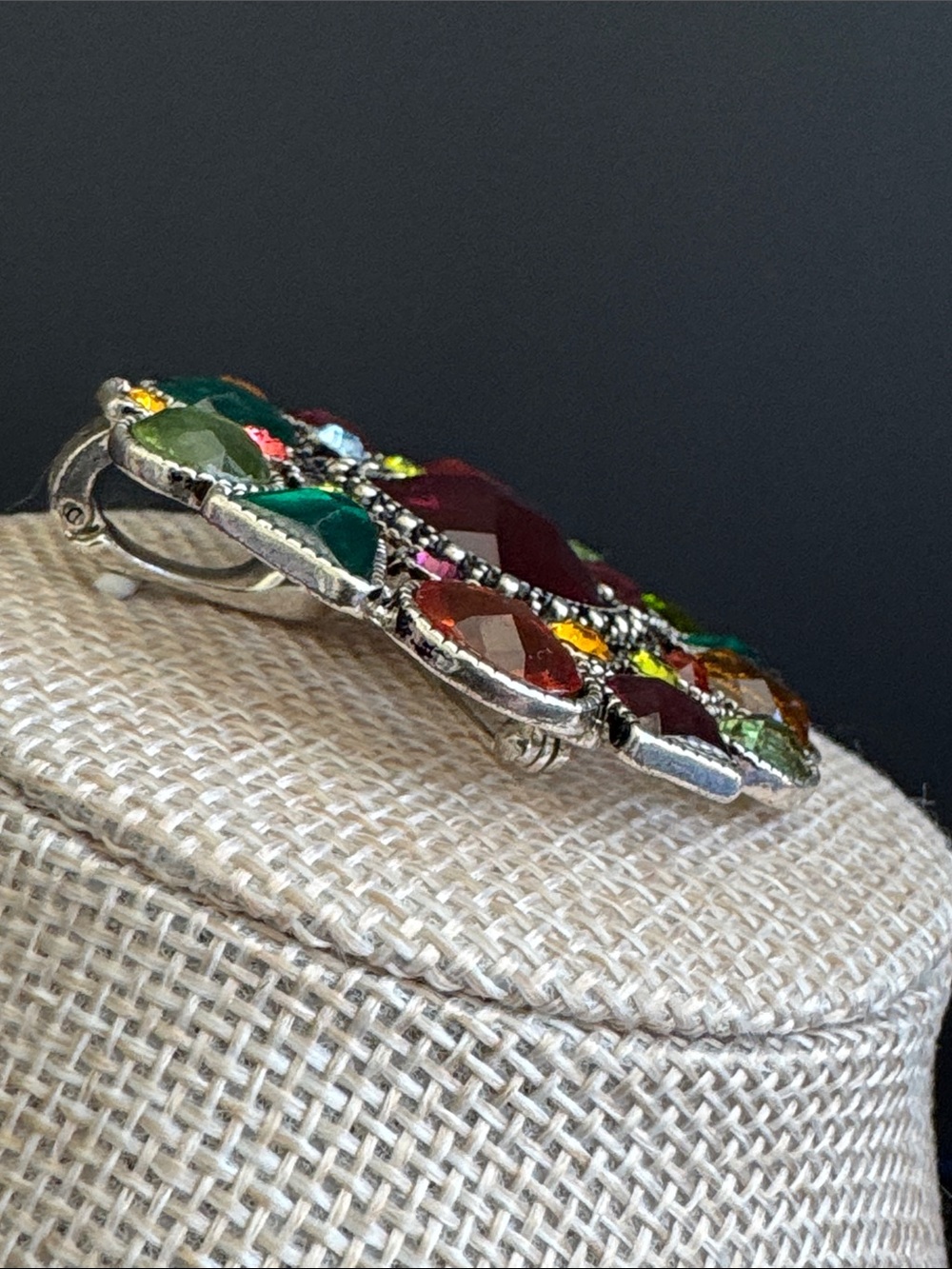 VTG Premier Designs "Hidden Gems" multi-color Rhinestone Brooch/Pendant - Picture 2 of 5